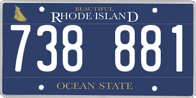 RI license plate 738881
