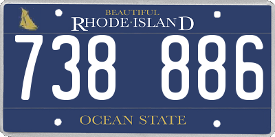 RI license plate 738886