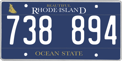RI license plate 738894