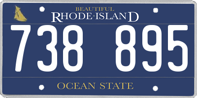 RI license plate 738895