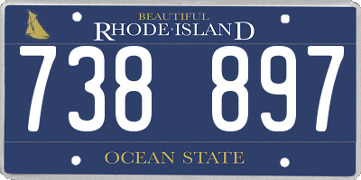 RI license plate 738897