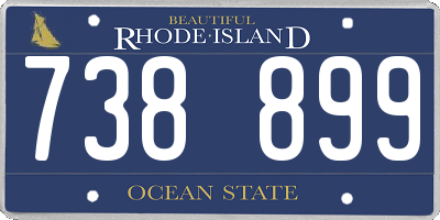 RI license plate 738899