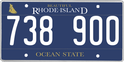 RI license plate 738900