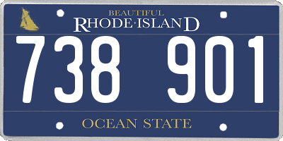 RI license plate 738901