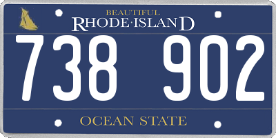 RI license plate 738902