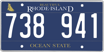 RI license plate 738941