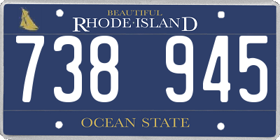RI license plate 738945