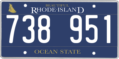 RI license plate 738951