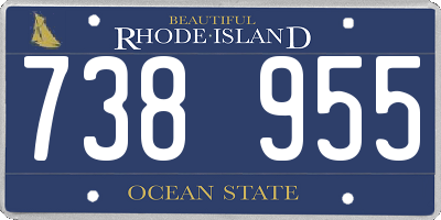 RI license plate 738955