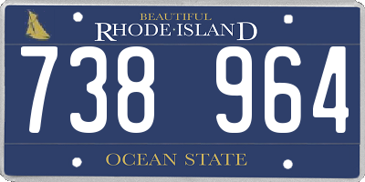 RI license plate 738964