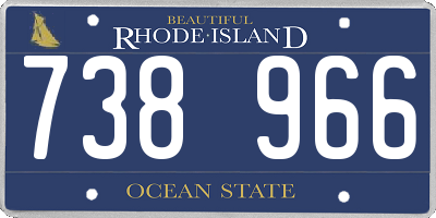 RI license plate 738966