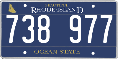 RI license plate 738977