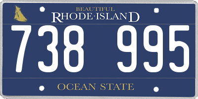 RI license plate 738995