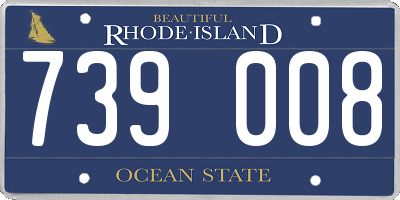 RI license plate 739008