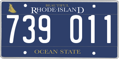 RI license plate 739011