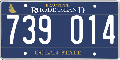 RI license plate 739014