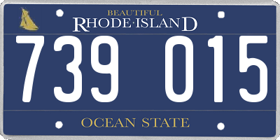 RI license plate 739015