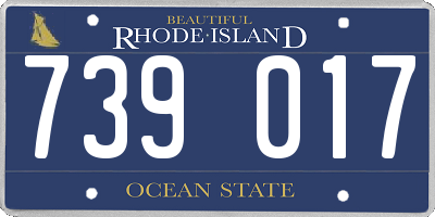 RI license plate 739017