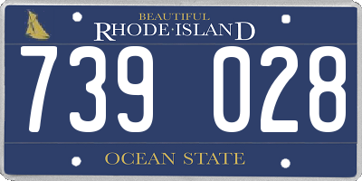 RI license plate 739028