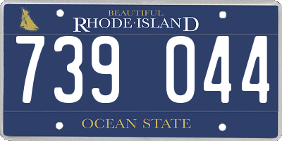 RI license plate 739044