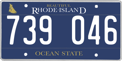 RI license plate 739046