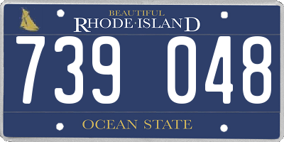 RI license plate 739048