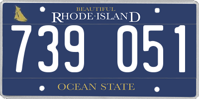 RI license plate 739051