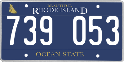 RI license plate 739053