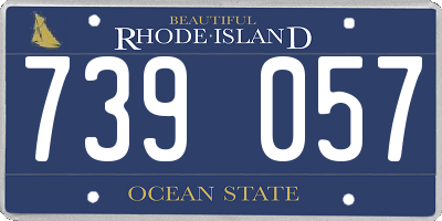 RI license plate 739057