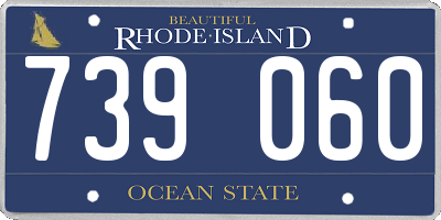 RI license plate 739060