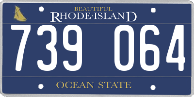 RI license plate 739064