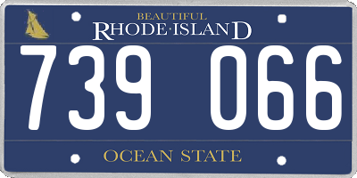 RI license plate 739066
