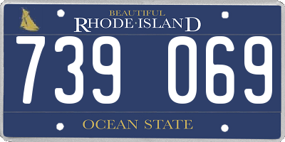 RI license plate 739069