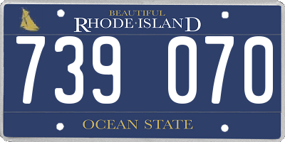 RI license plate 739070