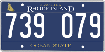 RI license plate 739079
