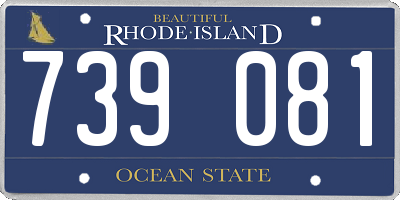 RI license plate 739081