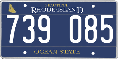 RI license plate 739085