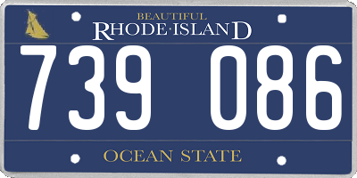 RI license plate 739086