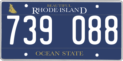 RI license plate 739088