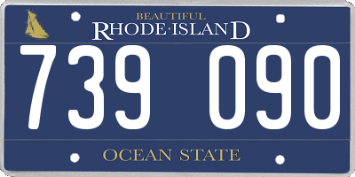 RI license plate 739090