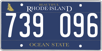 RI license plate 739096