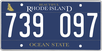 RI license plate 739097