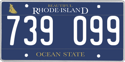 RI license plate 739099