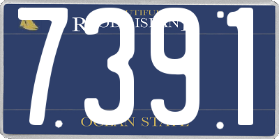RI license plate 7391
