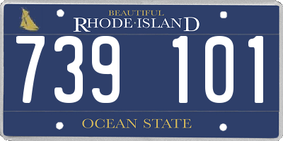 RI license plate 739101