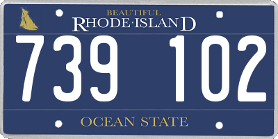 RI license plate 739102