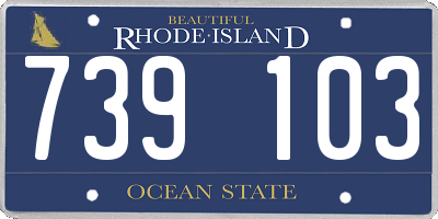RI license plate 739103