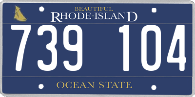 RI license plate 739104