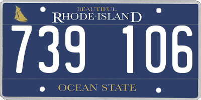 RI license plate 739106