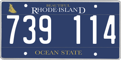 RI license plate 739114